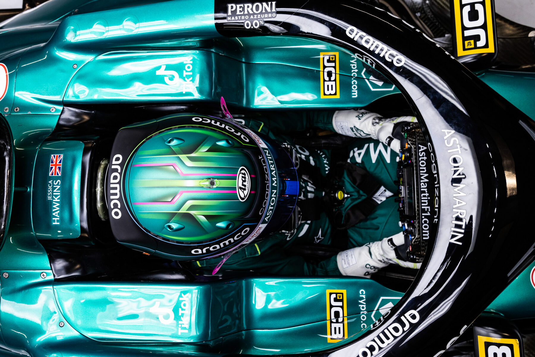 Jessica Hawkins, Aston Martin, teszt, Hungaroring, AMR21