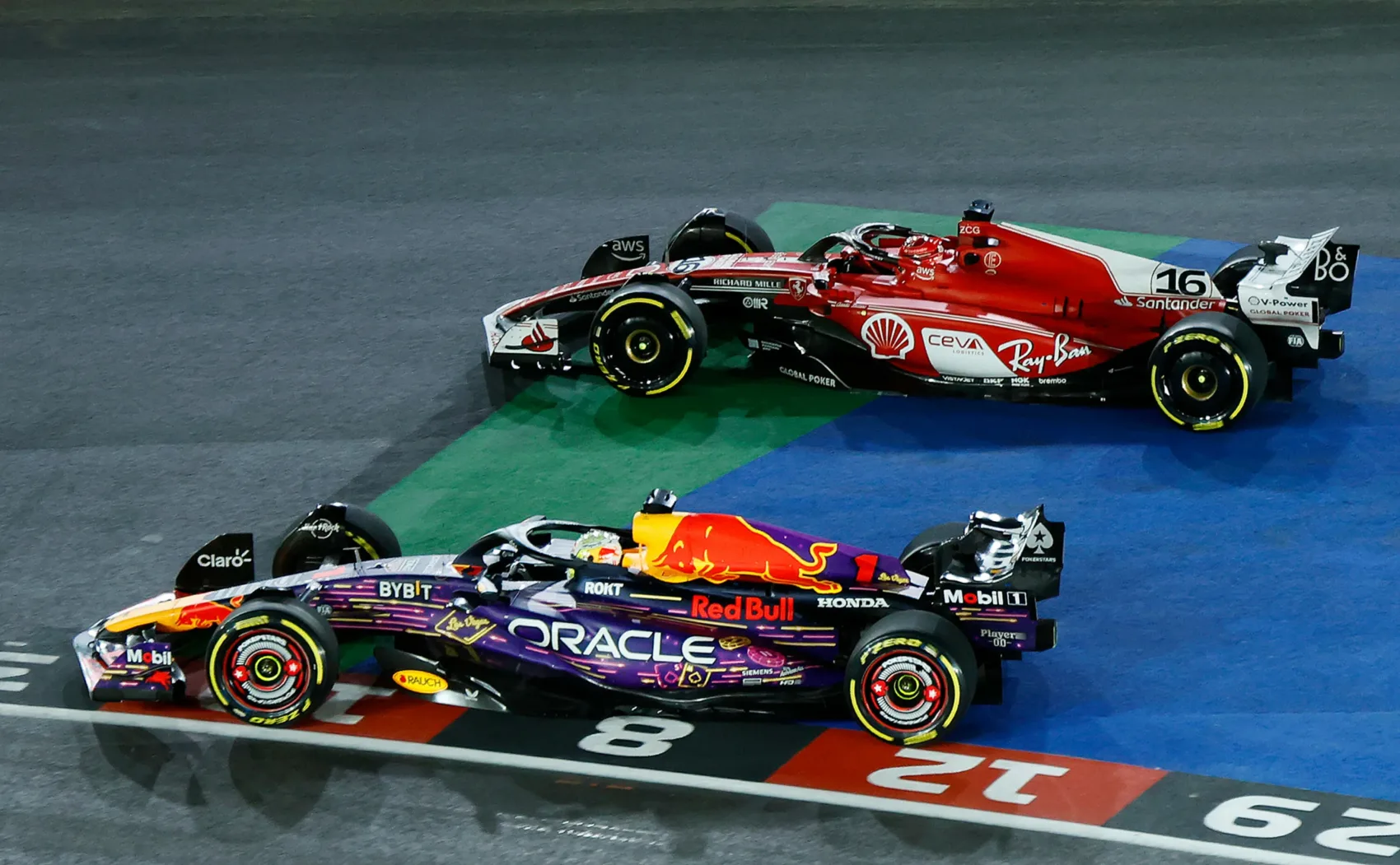 Max Verstappen, Red Bull, Charles Leclerc, Ferrari, Las Vegas