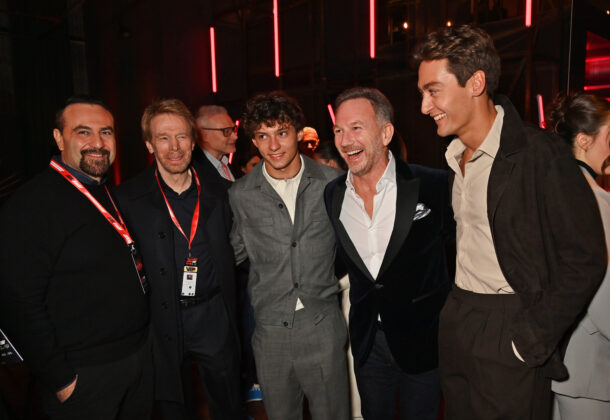 Andrea Kimi Antonelli, George Russell, Christian Horner