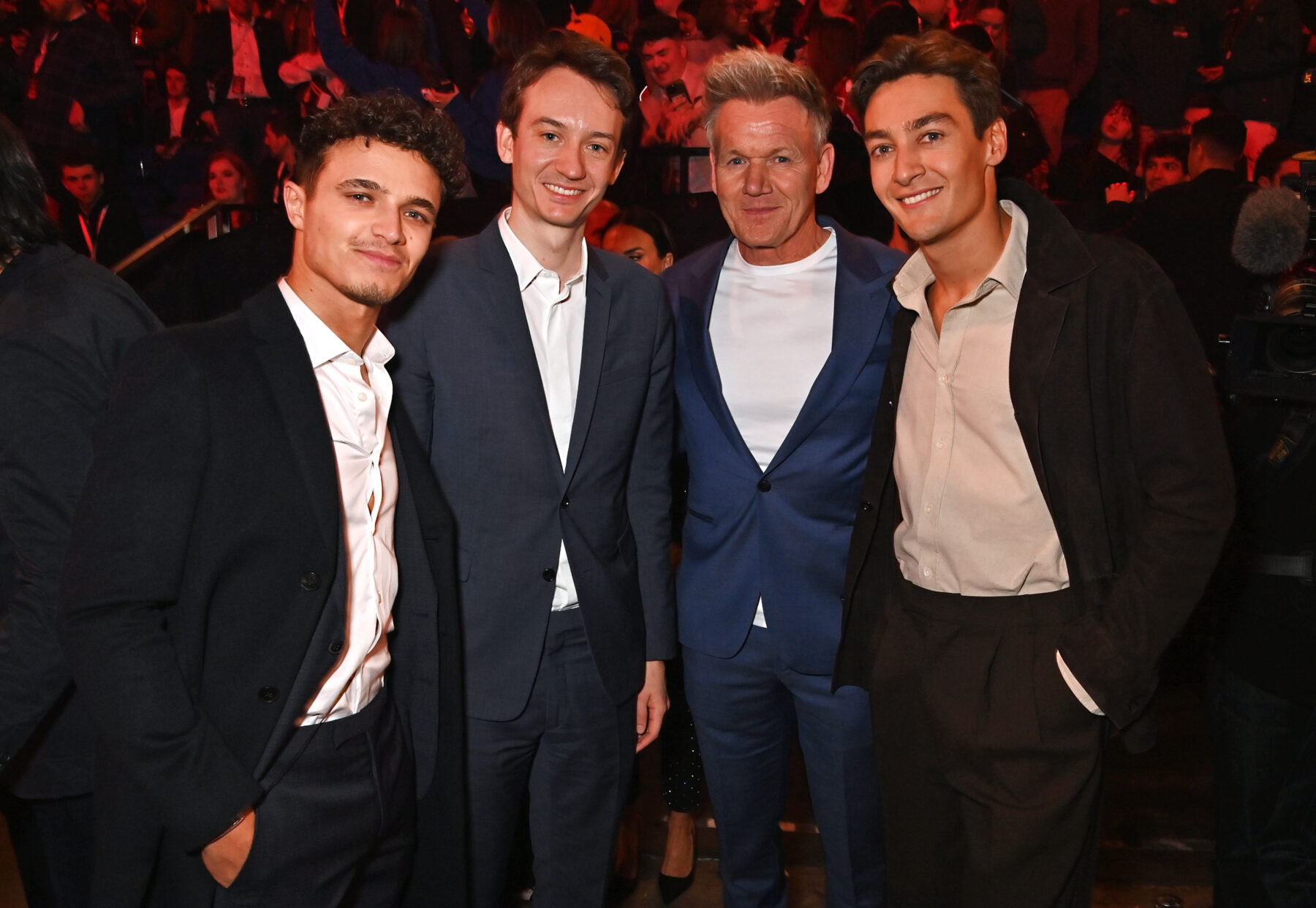 Lando Norris, Gordon Ramsay, George Russell
