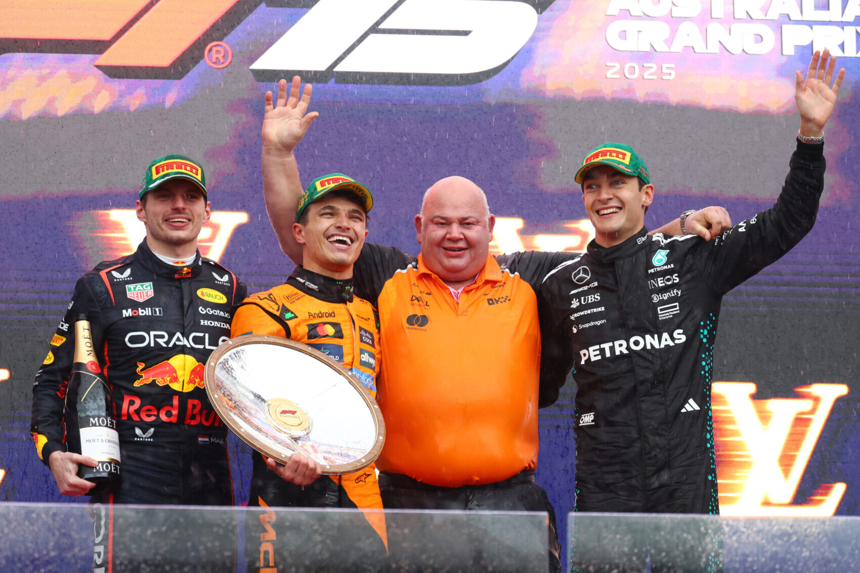Norris örül, hogy elkerülte a végzetes hibát, Verstappen nem számított többre – így értékeltek a dobogósok az Ausztrál Nagydíj után