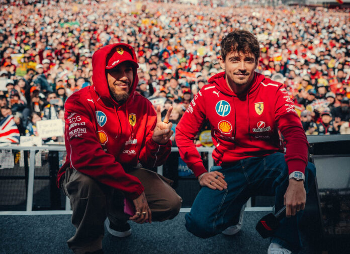 Hamilton, Leclerc, Ferrari