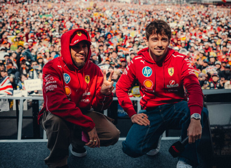 Hamilton, Leclerc, Ferrari