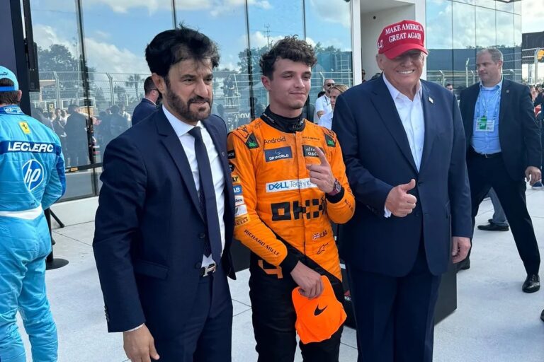 Mohammed Ben Sulayem, Lando Norris, Donald Trump