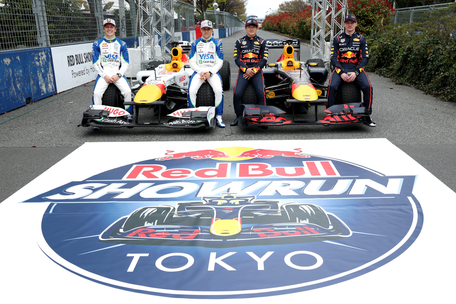 Liam Lawson, Isack Hadjar, Max Verstappen, Yuki Tsunoda, Red Bull