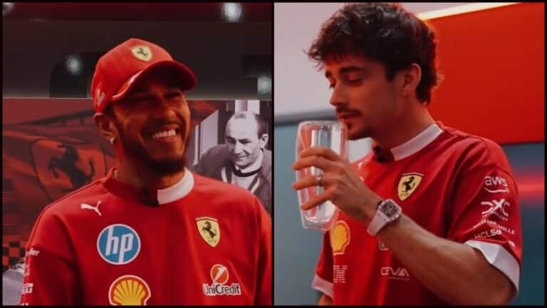 Hamilton gonosz csellel tett róla, hogy Leclerc elveszítse az „ivós” játékot (videó)
