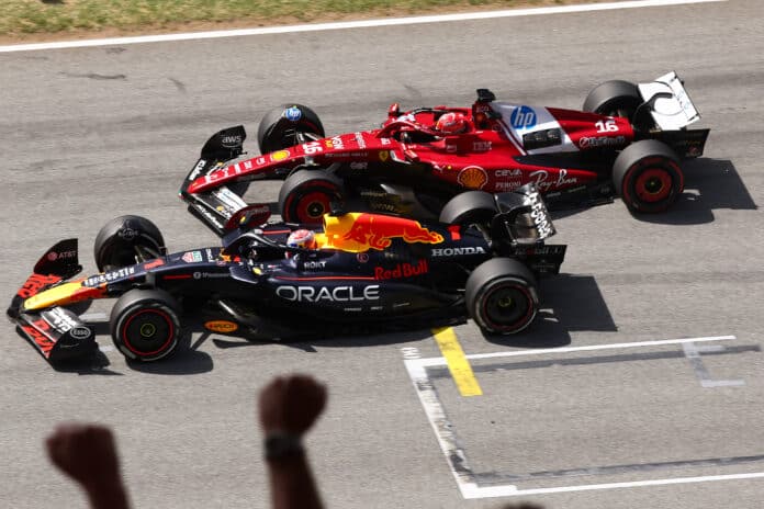 Charles Leclerc, Ferrari, Max Verstappen, Red Bull, Spanyol Nagydíj