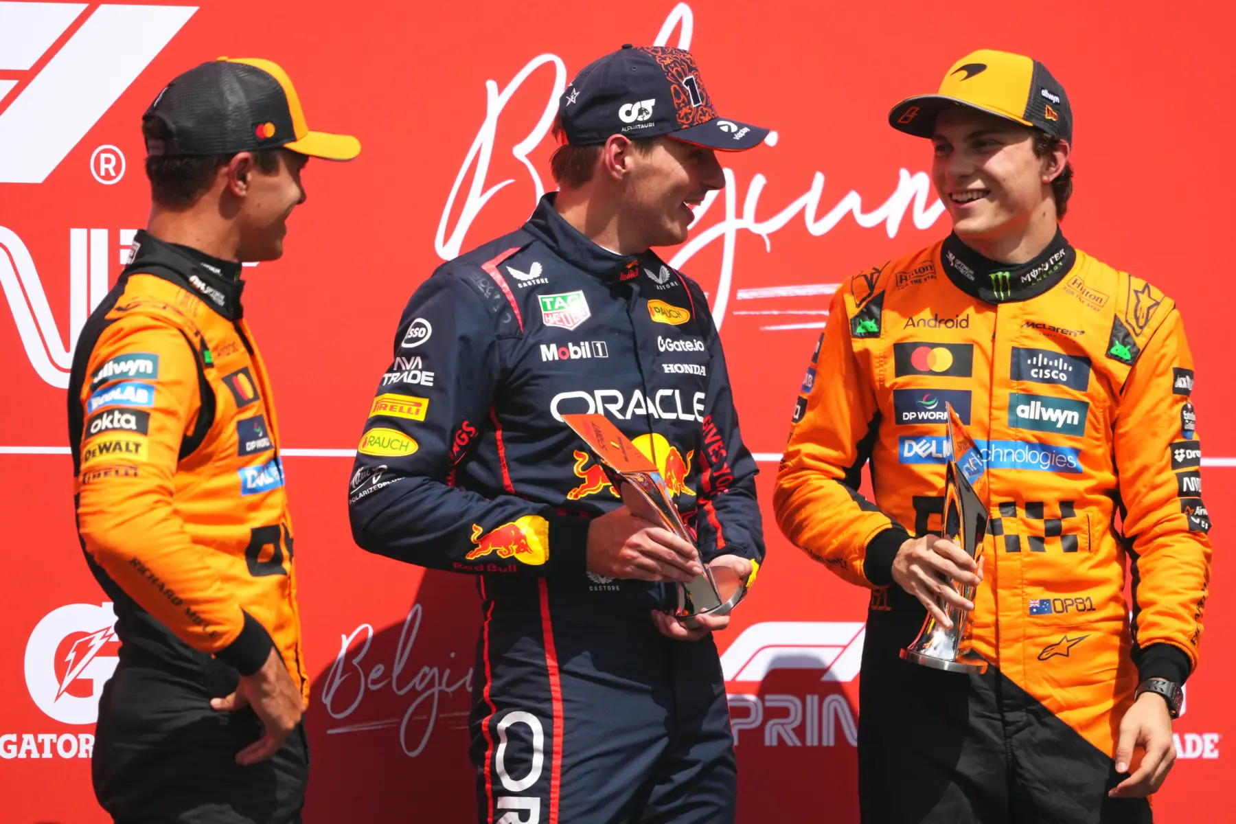 Norris, Verstappen, Piastri
