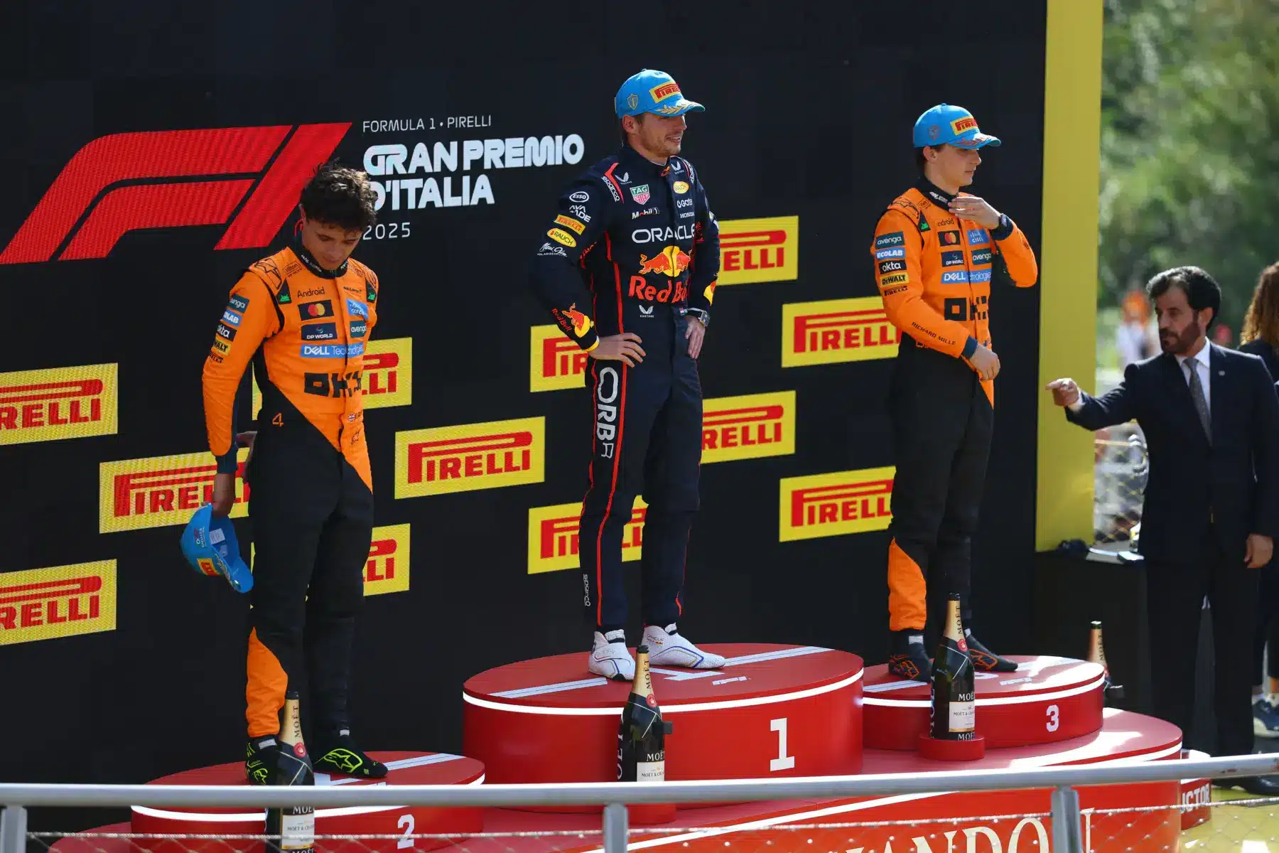 Norris, Piastri, Verstappen