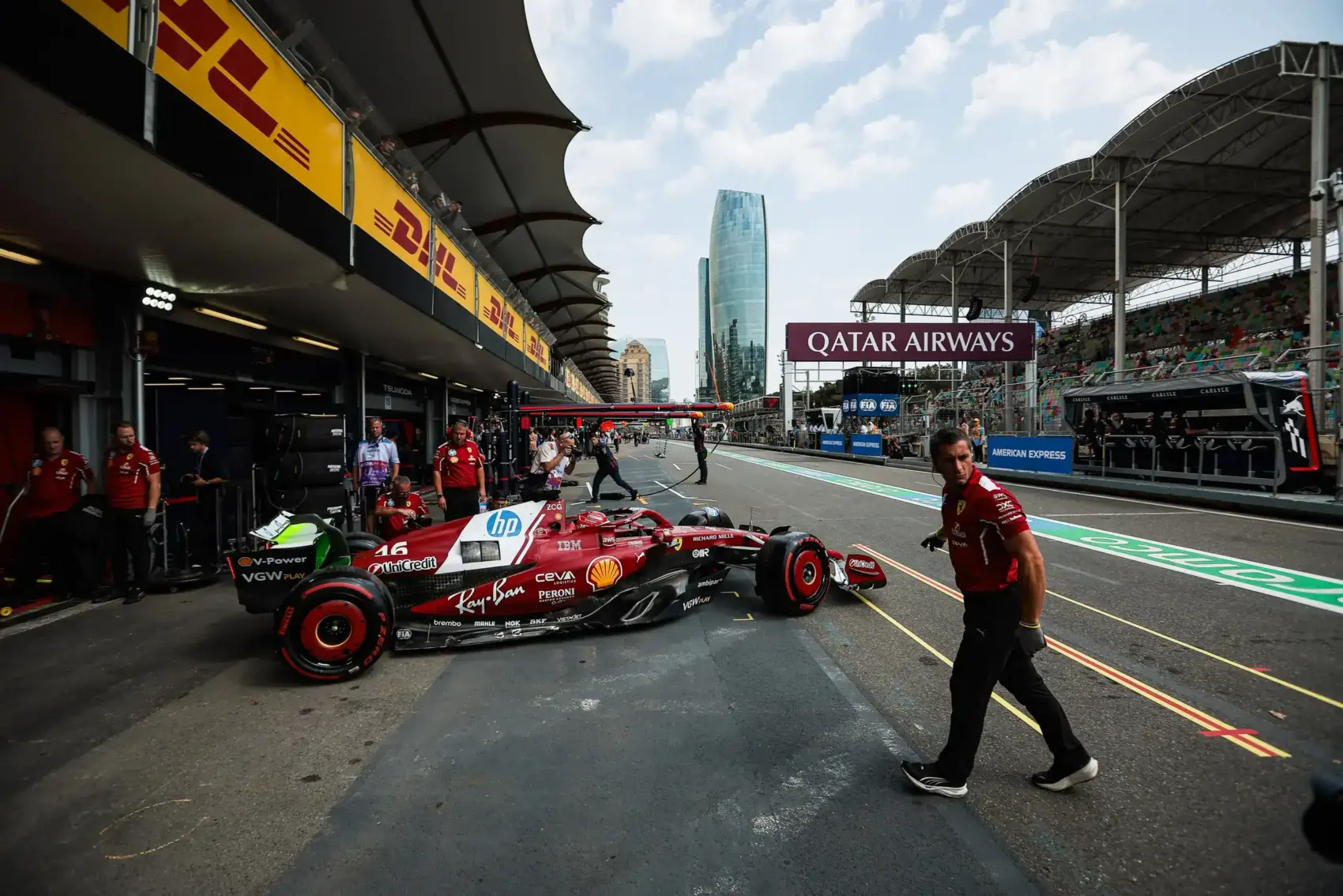 Megint különös megszakítás zavarta meg a csapatok felkészülését Bakuban