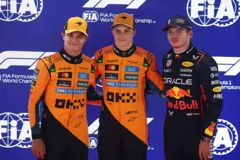 Norris, Piastri, Verstappen
