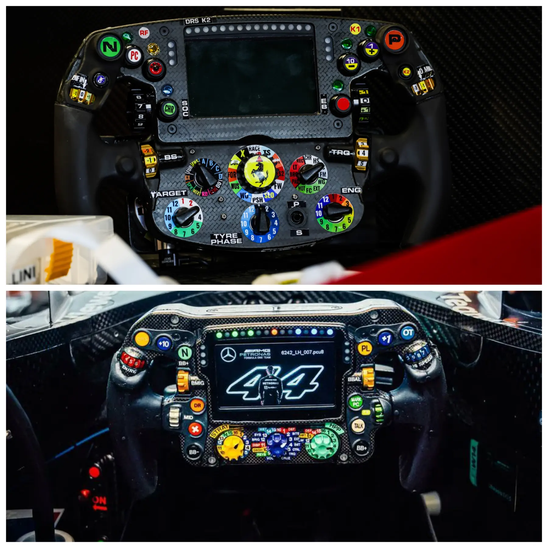 Hamilton, kormány, Ferrari, Mercedes