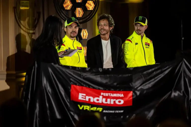 VR46 bemutató, 2026, Valentino Rossi, Franco Morbidelli, Fabio Di Giannantonio