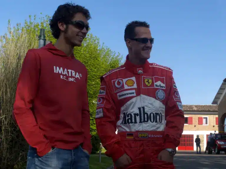 Valentino Rossi, Michael Schumacher, Ferrari, Fiorano