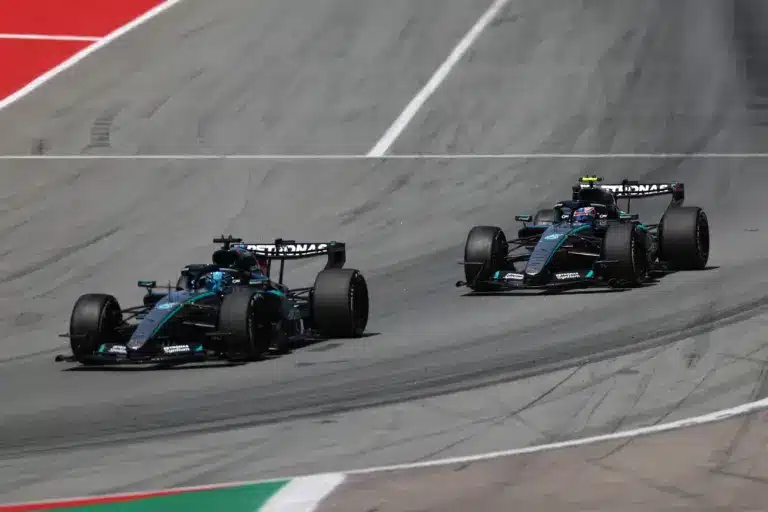 Forma-1, George Russell, Kimi Antonelli, Mercedes, Barcelona-catalunyai Nagydíj 2026, futam