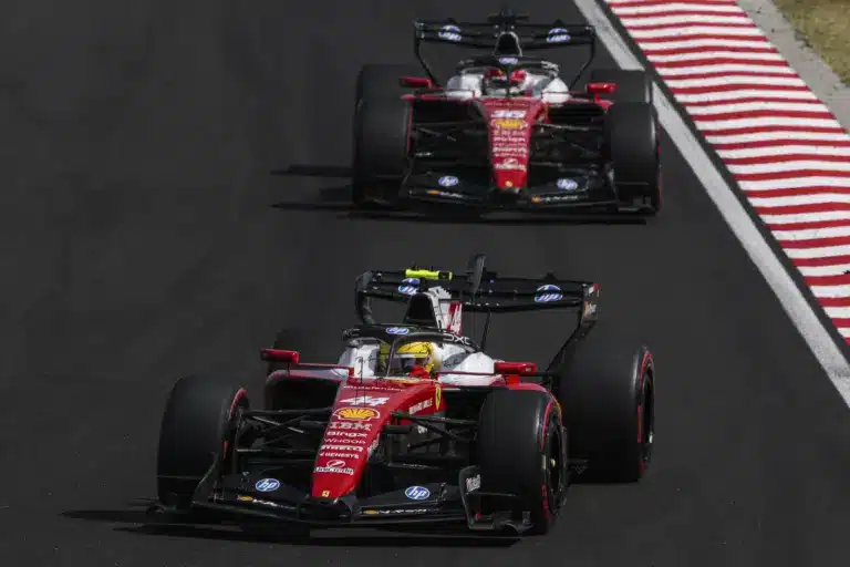 Hamilton Leclerc Ferrari Magyar Nagydíj