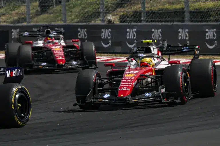 Hamilton Leclerc Ferrari Magyar Nagydíj